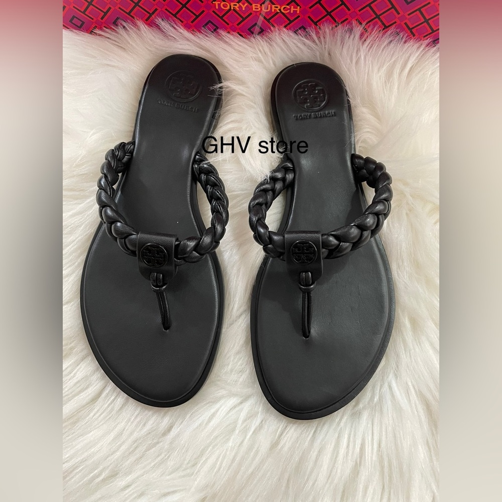 Tory Burch Benton braided sandals thong - Picture 4 of 5